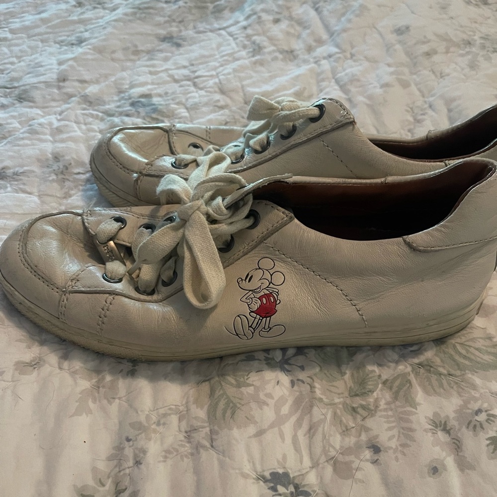 Coach, Disney, Mickey, all leather sneakers